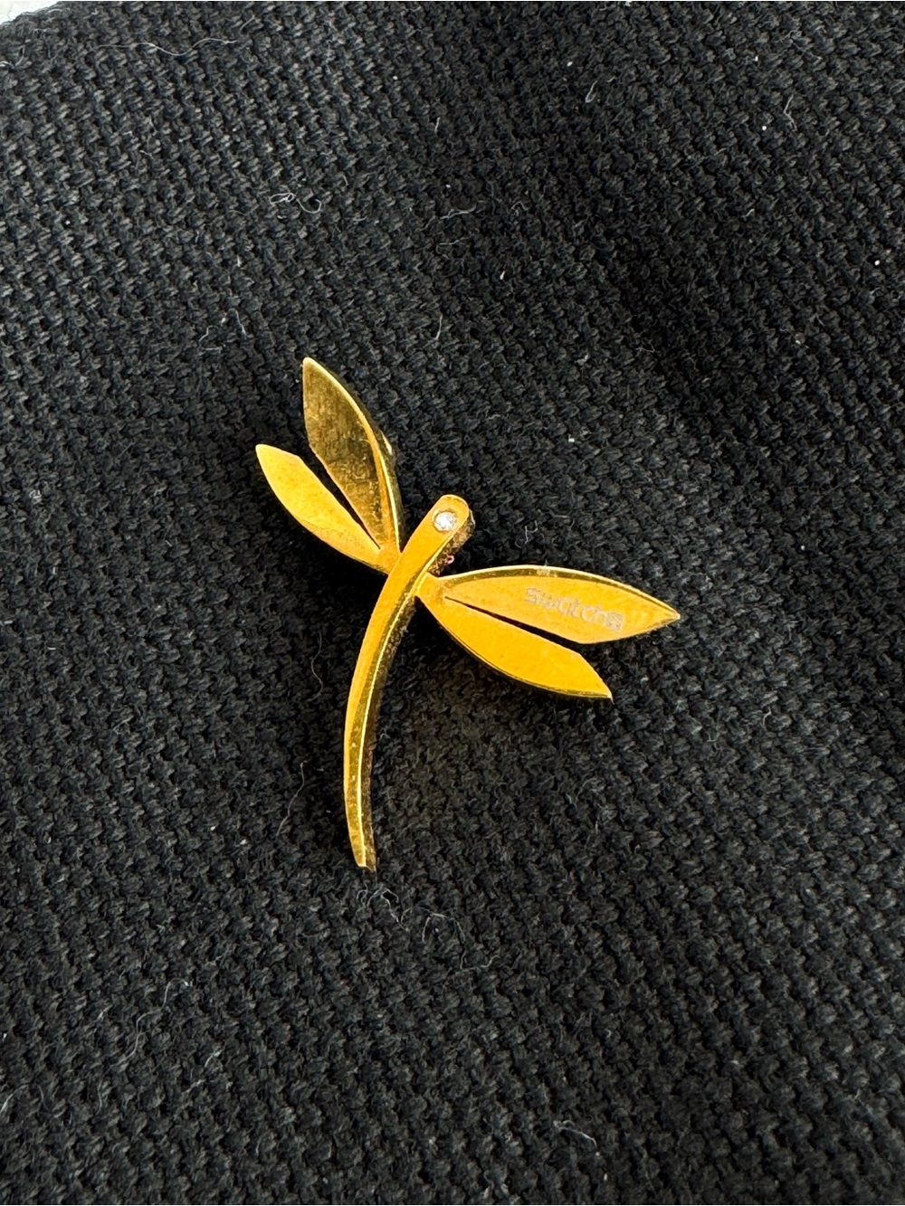 Swatch Gold Dragonfly Pendant- Elegant Womens Jewelry